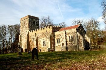 Battlesden church from the south-east January 2008